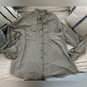 Vintage oversized button down neutral color